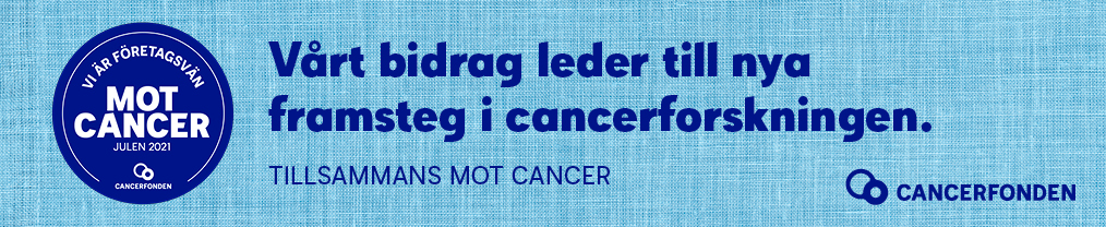 Vi stödjer Cancerfonden