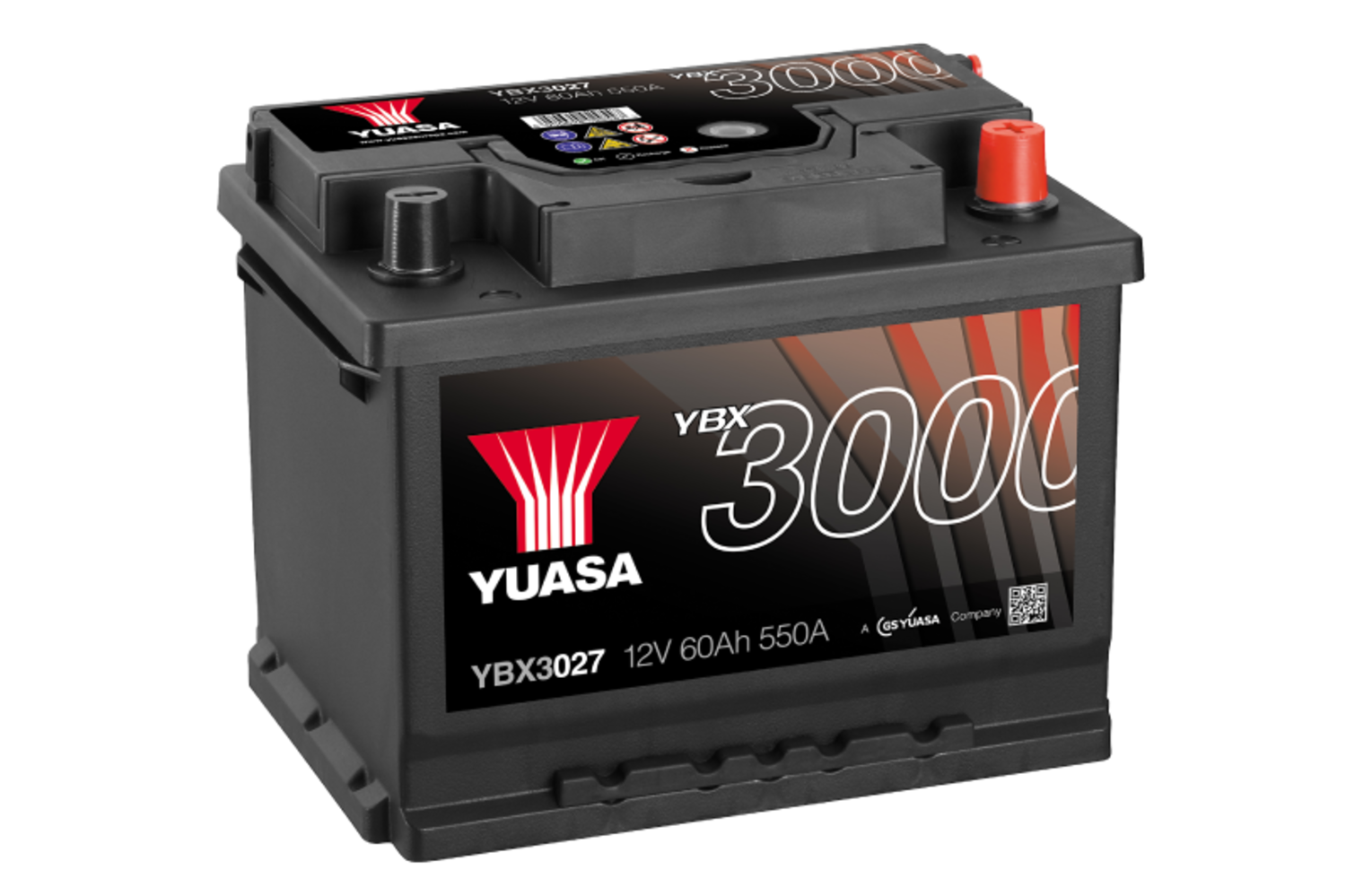 STARTBATTERI YUASA 550 A / 62 Ah