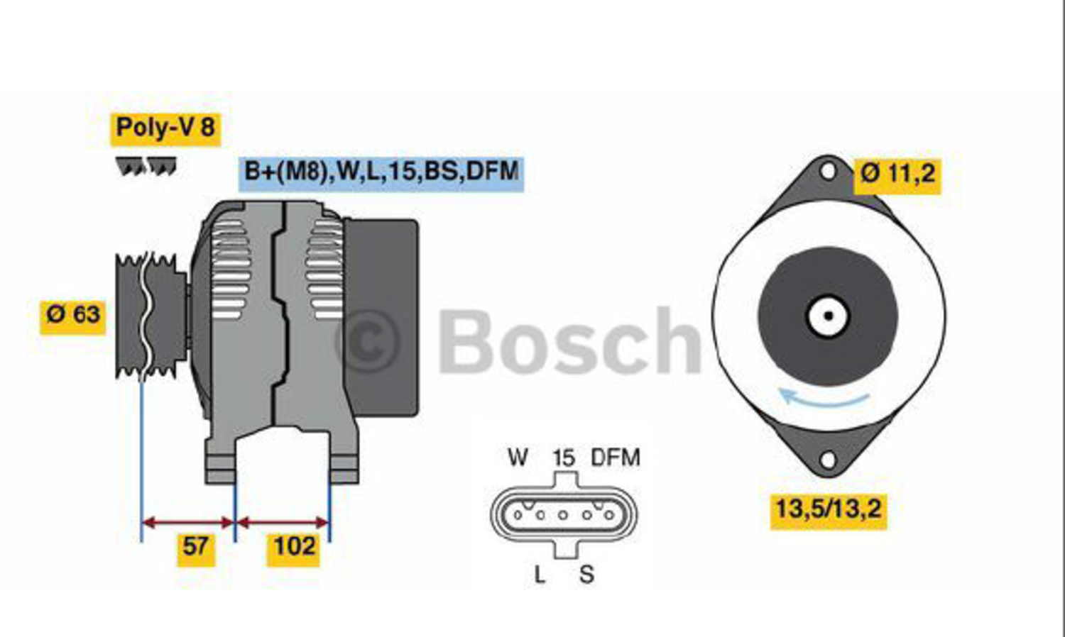 GENERATOR 24V / 120A
