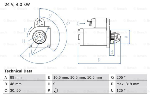 STARTMOTOR  24V / 4kW