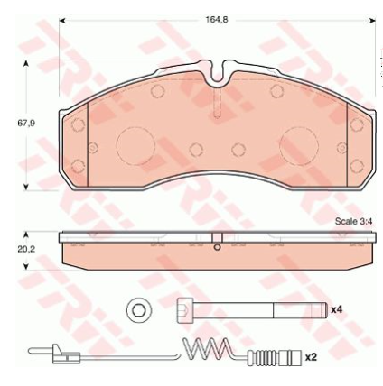 SKIVBROMSBELÄGGSATS