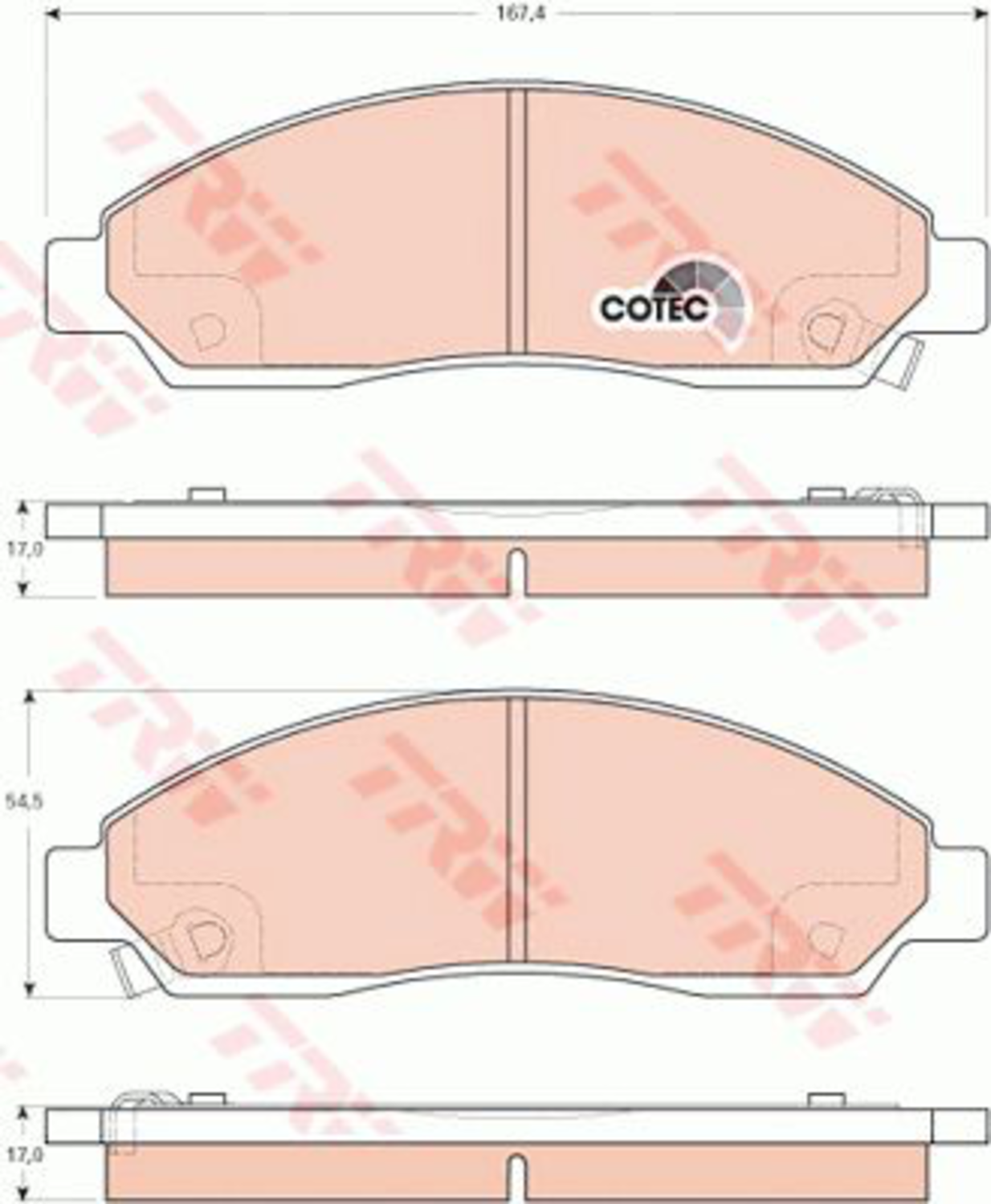 SKIVVBROMSBELÄGGSATS TRW