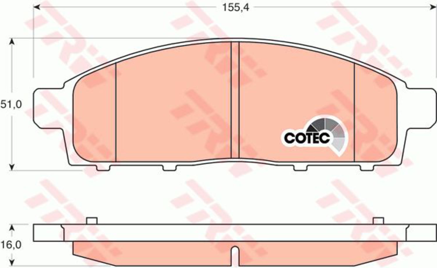 SKIVVBROMSBELÄGGSATS TRW