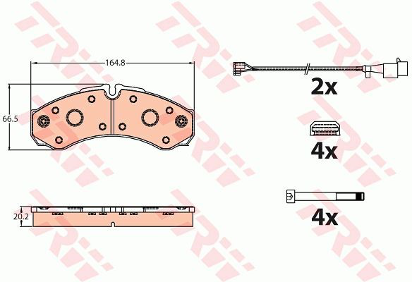 SKIVVBROMSBELÄGGSATS TRW