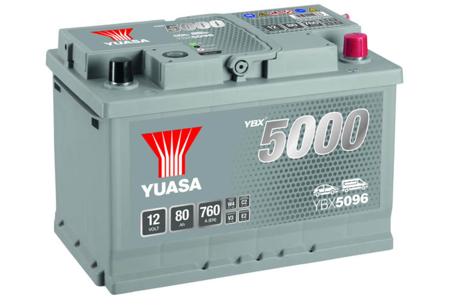 STARTBATTERI YUASA 740 A / 80 Ah