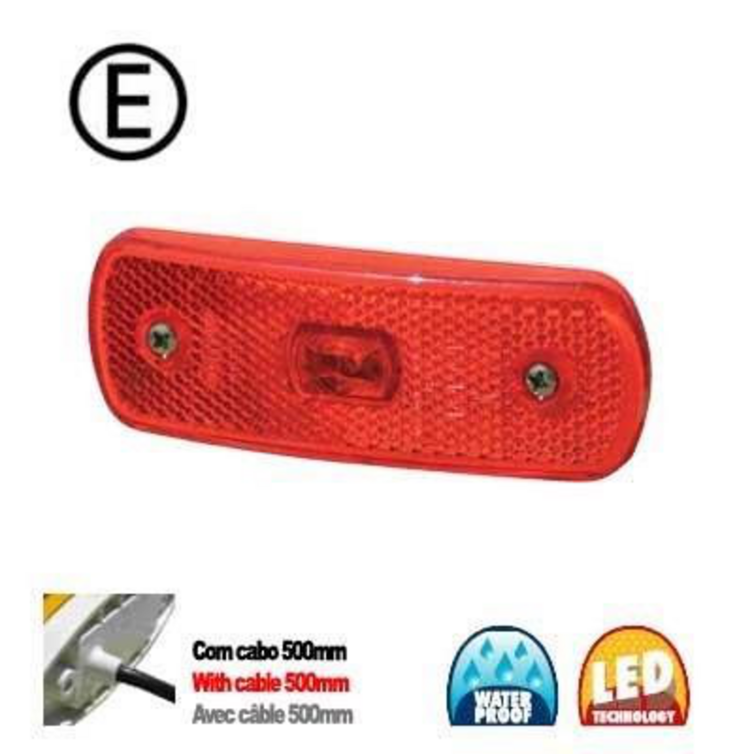 POSITIONSLJUS RÖD 24V 3,5M KAB