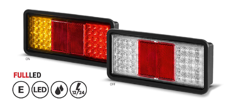 **BAKLJUS 3-FUNKTION LED 0,5M KABEL