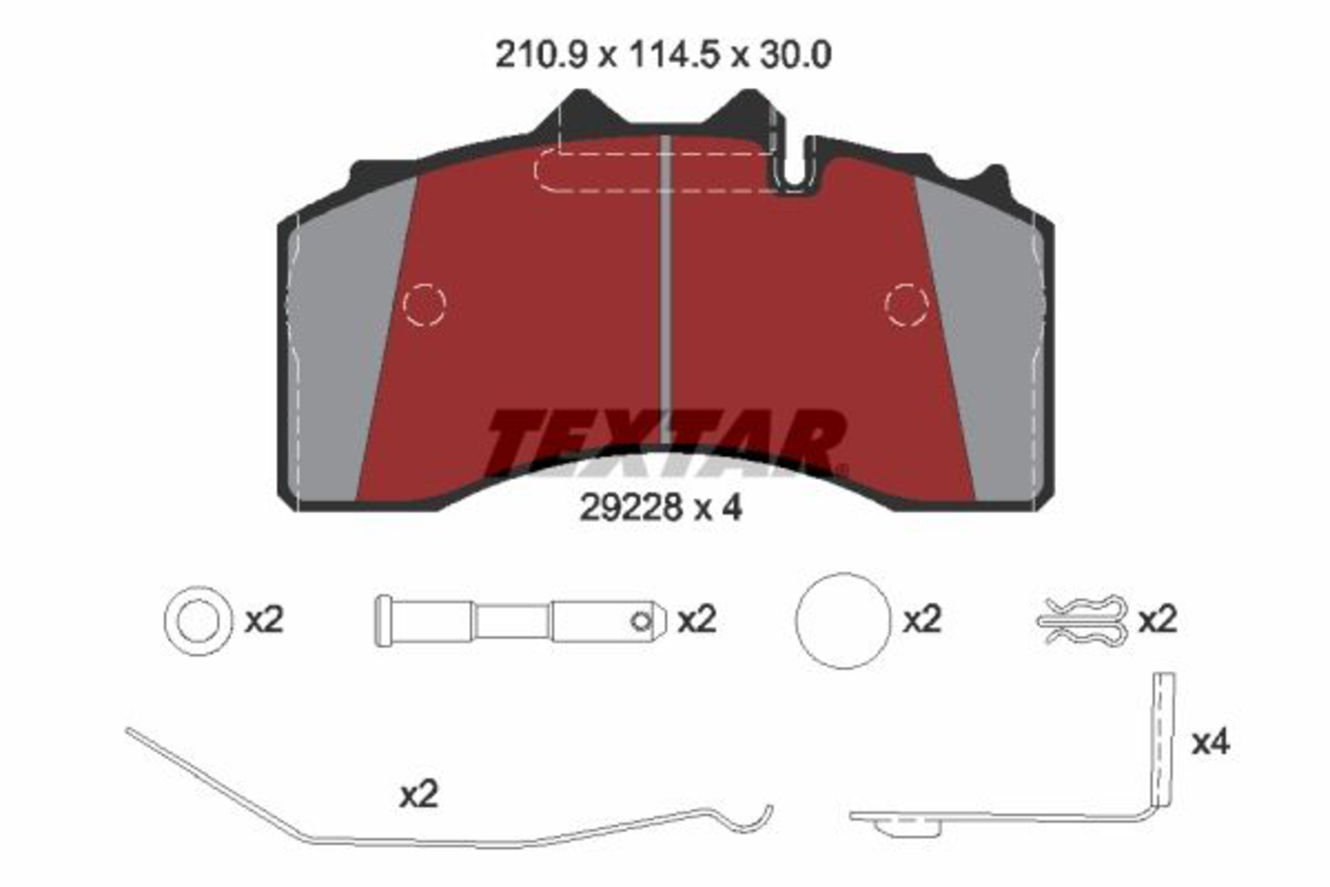 SKIVBROMSBELÄGGSATS TEXTAR