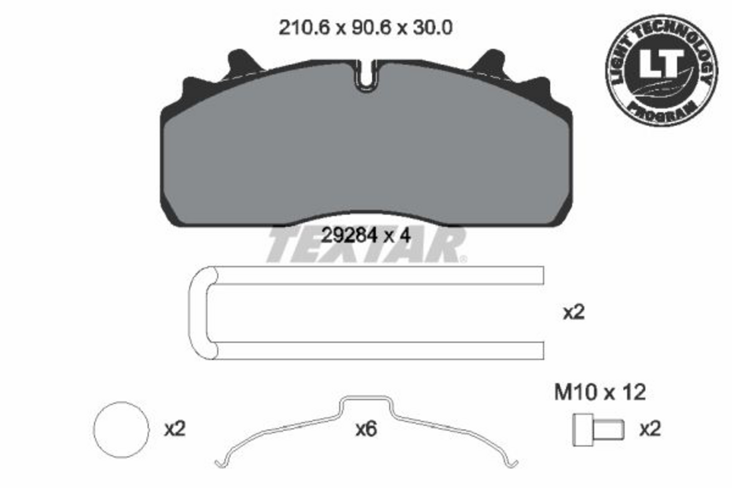 SKIVBROMSBELÄGGSATS TEXTAR