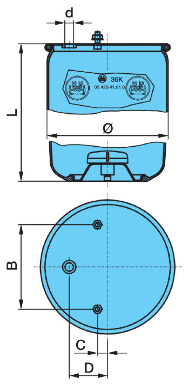 LUFTFJ.BÄLG 36K (ENDAST BÄLGGUMMI)