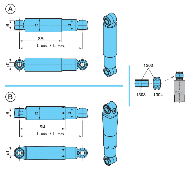 STÖTDÄMPARE 287/412 AL DIRECT