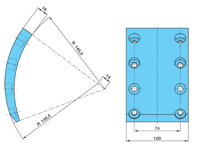 BROMSBELÄGG SN3010 T090 18mm