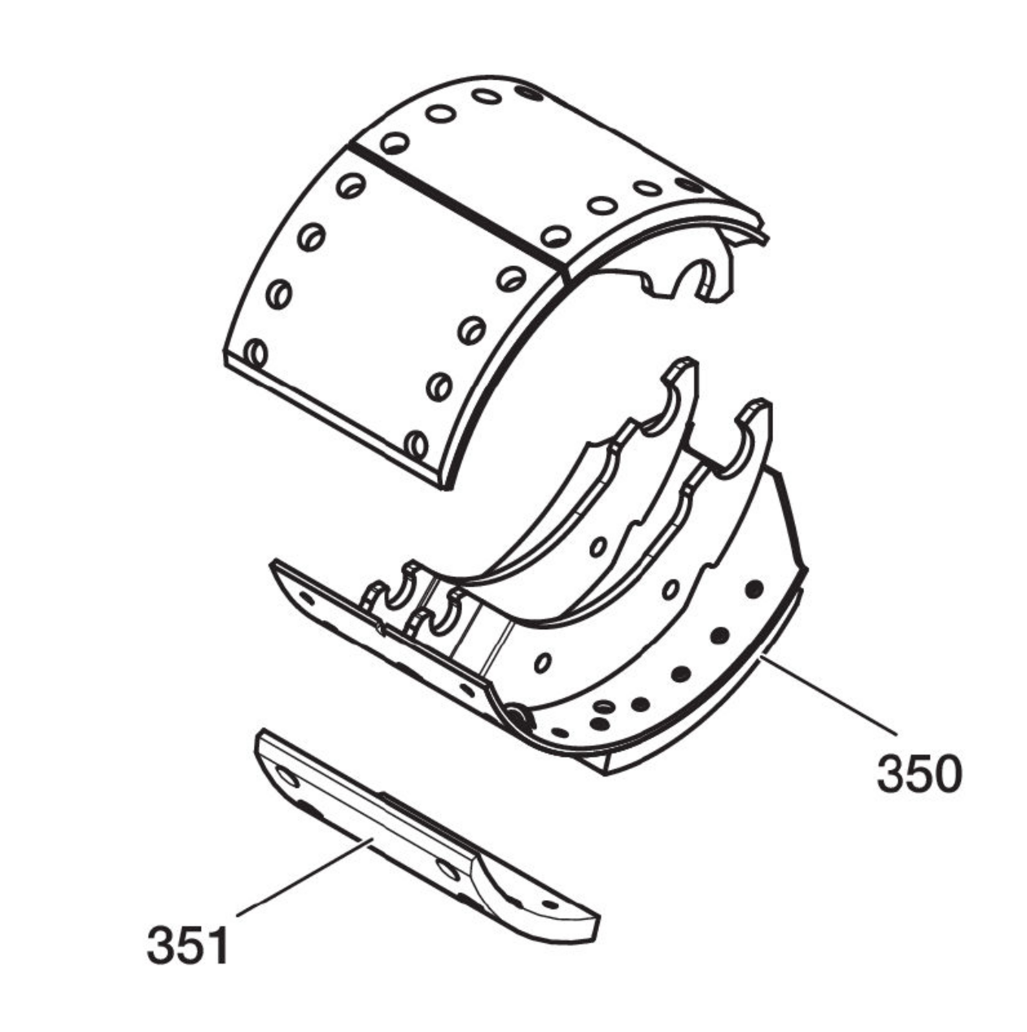 BROMSBELÄGGSATS SN3620 INKL NITAR