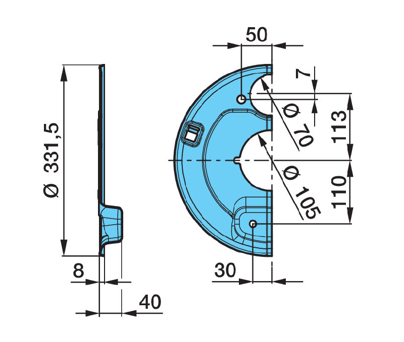 TÄCKPLÅT VÄ T. SN3010
