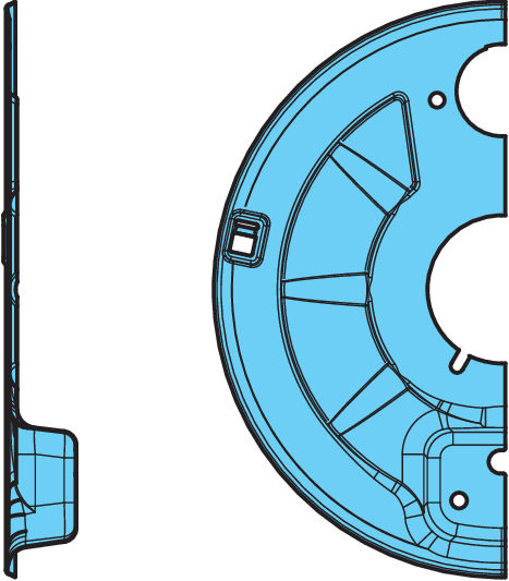 TÄCKPLÅT HÖ UNDRE D110