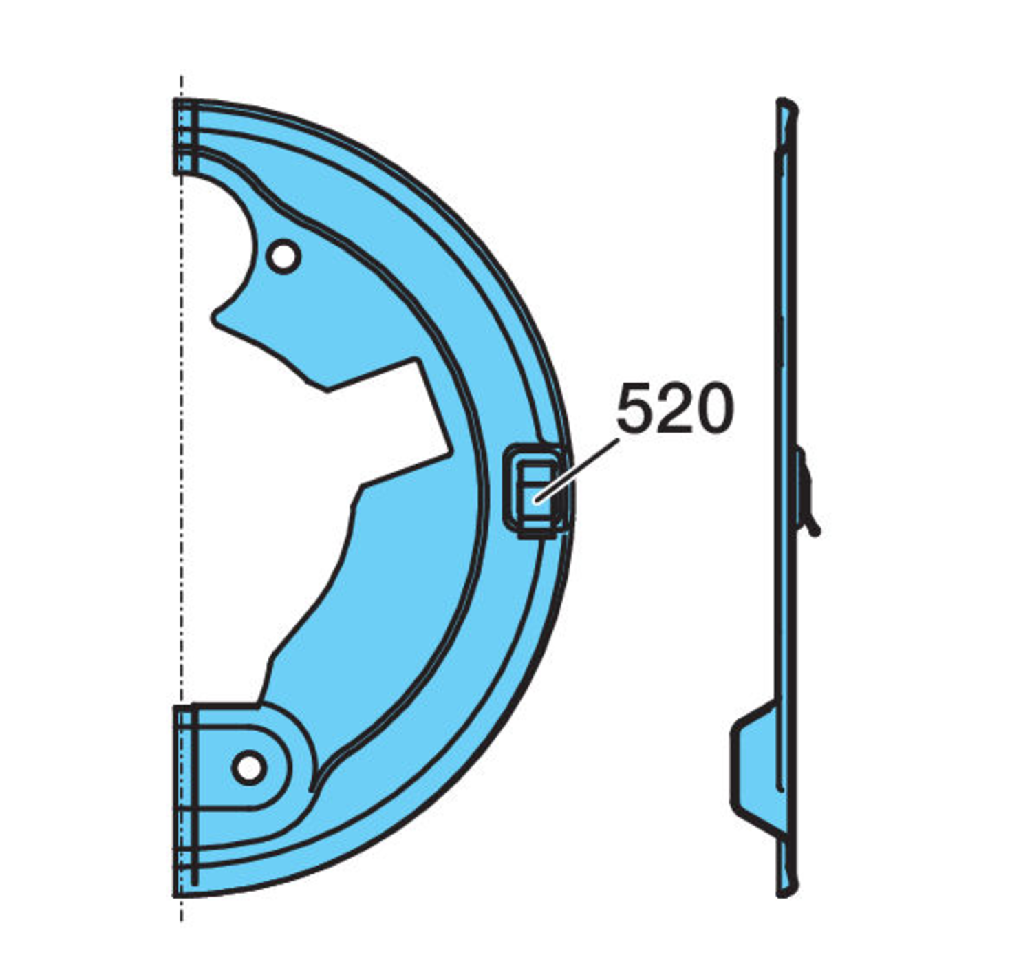 TÄCKPLÅT HÖ BAKRE SN3620