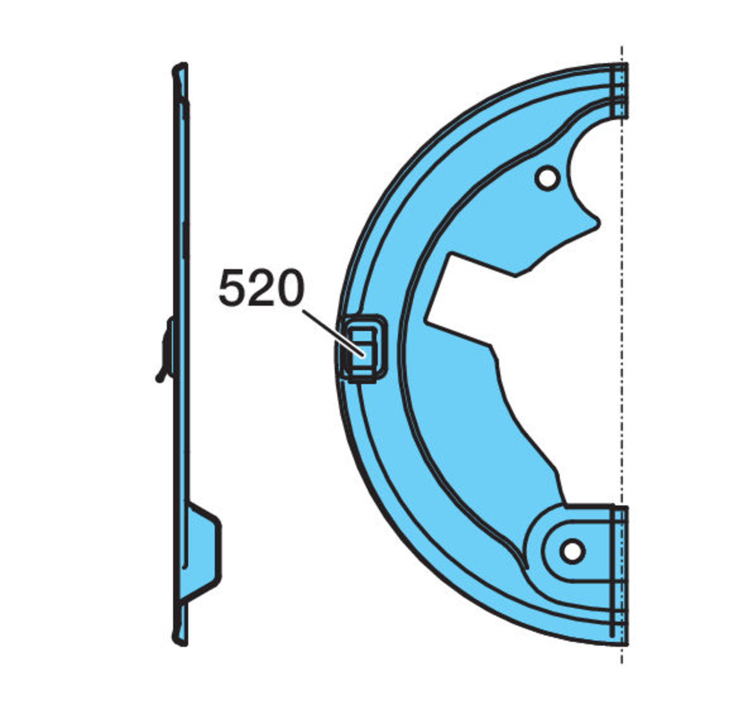TÄCKPLÅT VÄ BAKRE SN3620