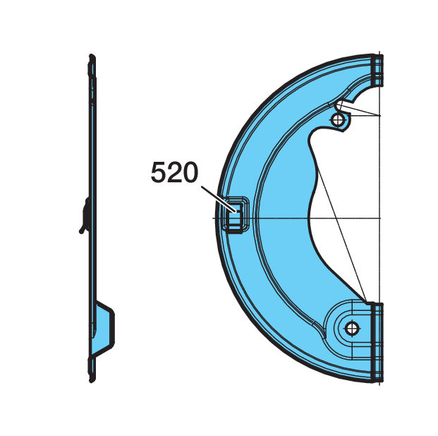 TÄCKPLÅT HÖ FRÄMRE SN3620