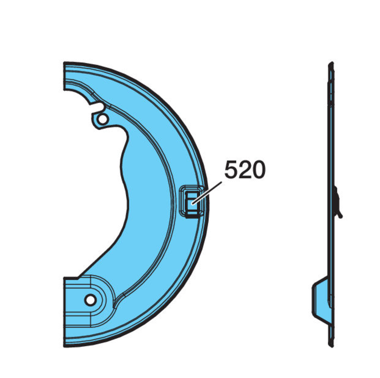 TÄCKPLÅT VÄ FRÄMRE SN3620