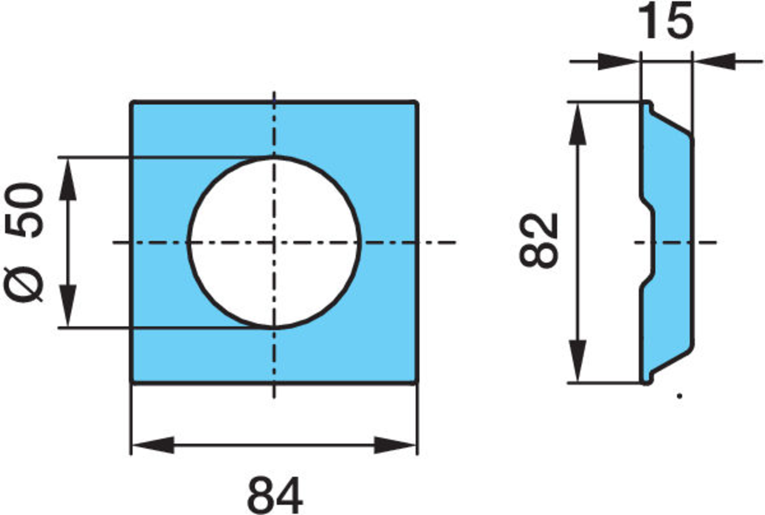 DISTANSPLÅT AL2, STÅENDE