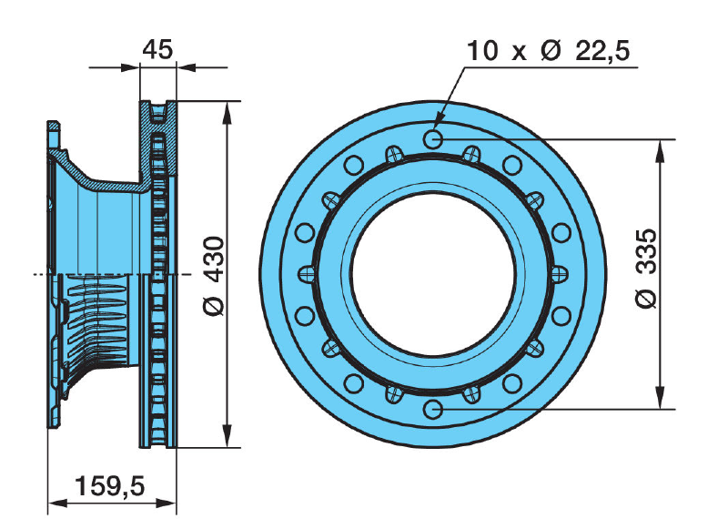 BROMSSKIVA T. SB4345/TSB4309/12