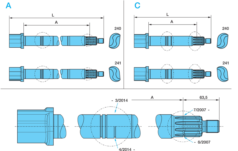 BROMSNOCK HÖ L=682mm