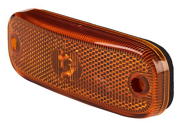 SIDOMARKERINGSLJUS GUL LED 12V MED REFLEX