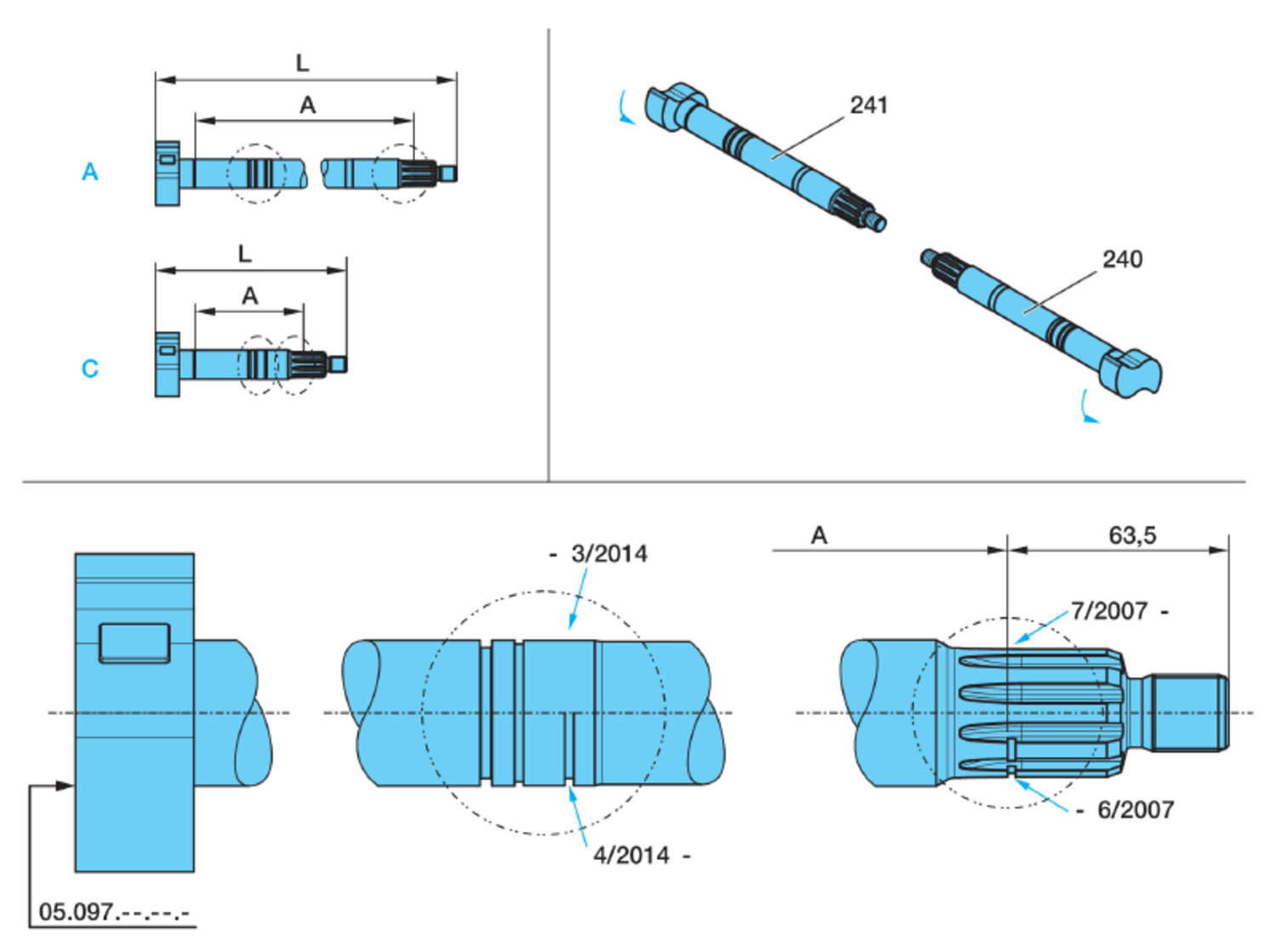 BROMSNOCK HÖ L=698mm