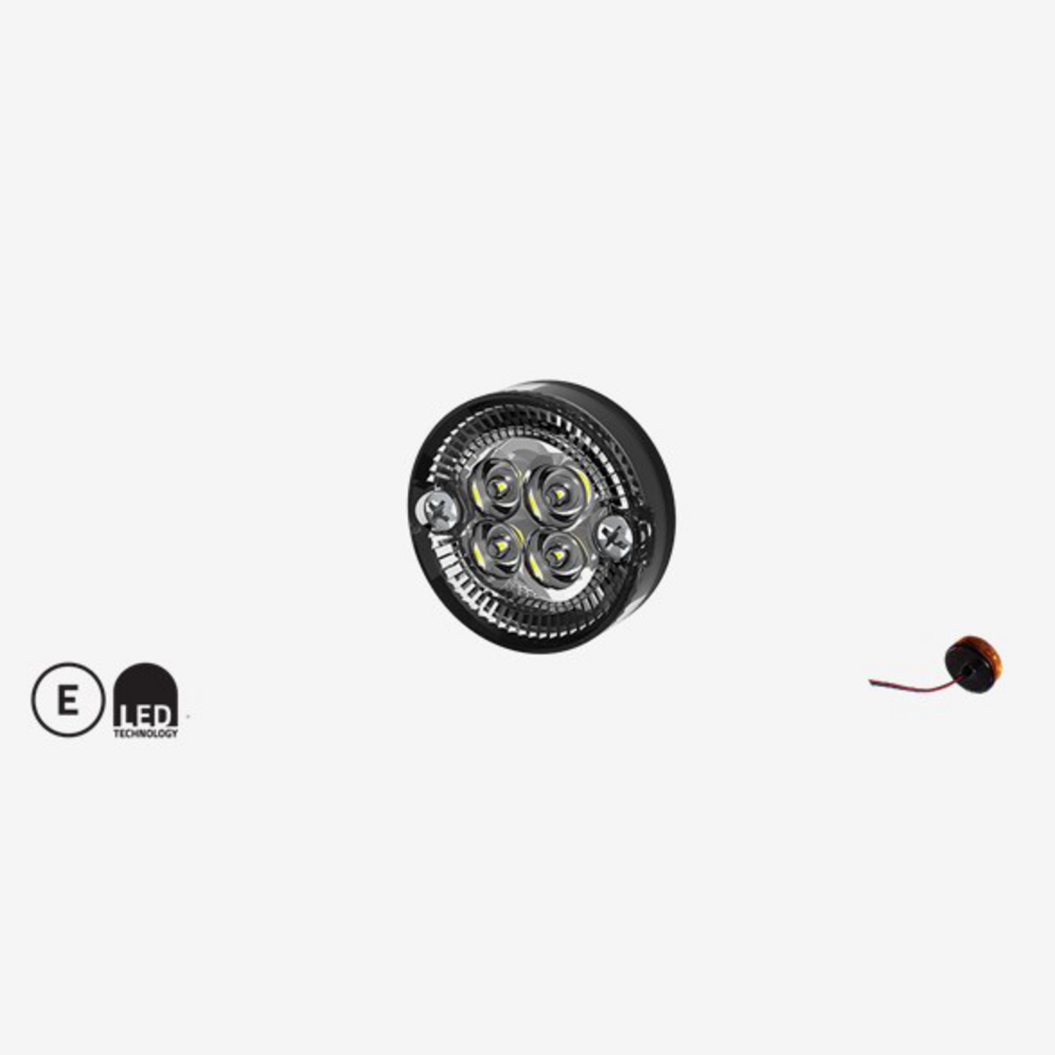 POSITIONSLJUS LED VIT D: 42MM. 12/24V