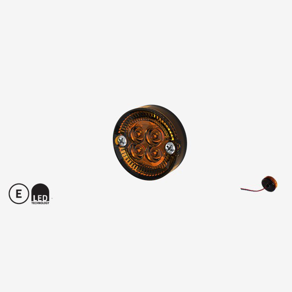 POSITIONSLJUS LED GUL D: 42MM. 12/24V