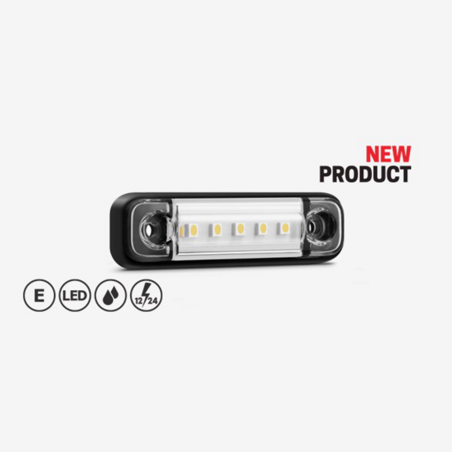 POSITIONSLJUS LED VIT 81*24*14 MM. 12/24V
