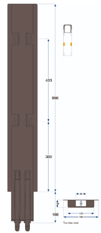 K5 SIDSTOLPE 1000 STÅL ED