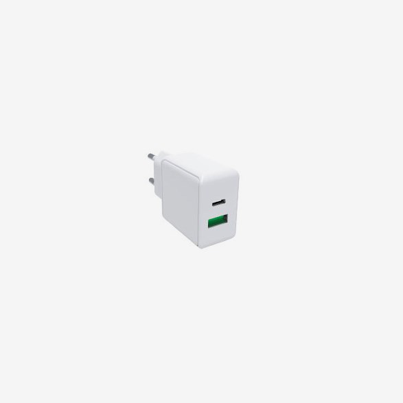 SNABBLADDARE FÖR VÄGGUTTAG 220V. 20W USB-A & USB-C