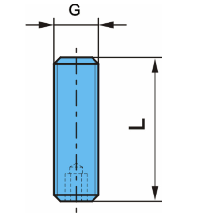 STIFT, GÄNGAT M14x60