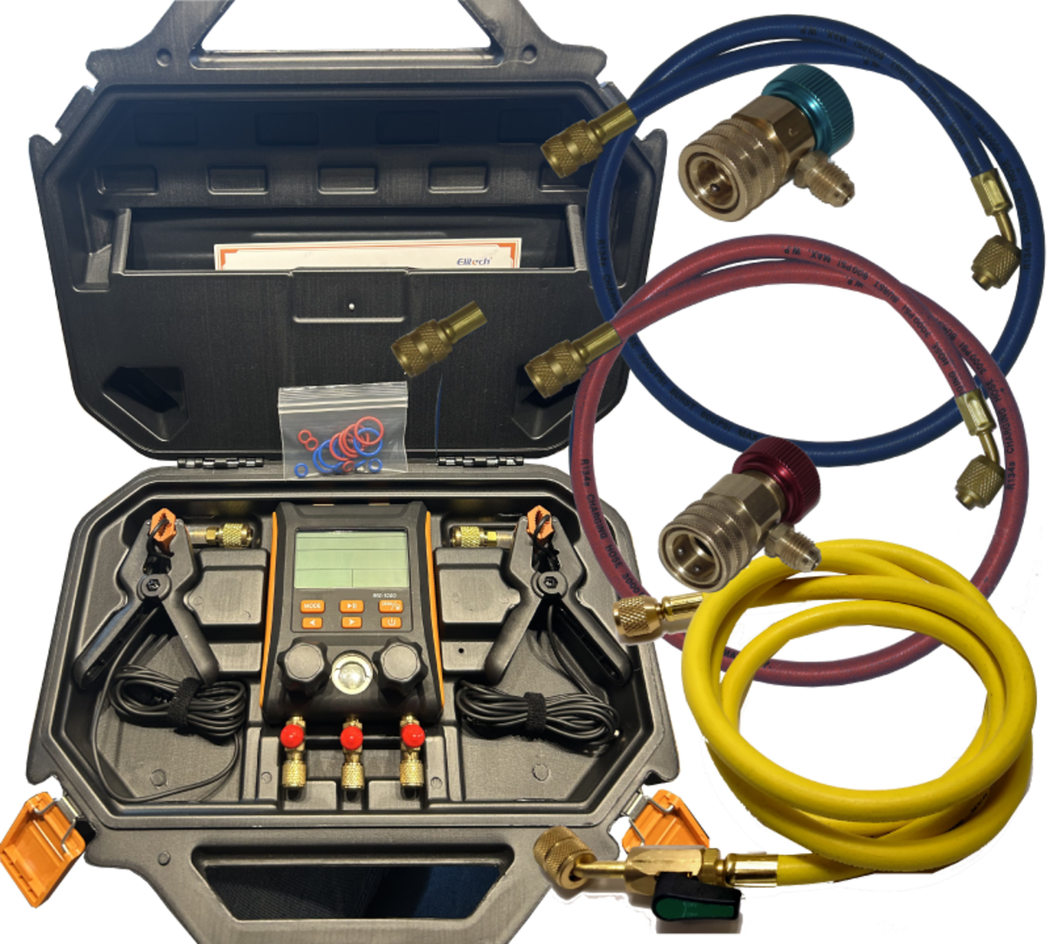 2-VÄGS DIGITALT MANOMETERSET INK.VÄSKA