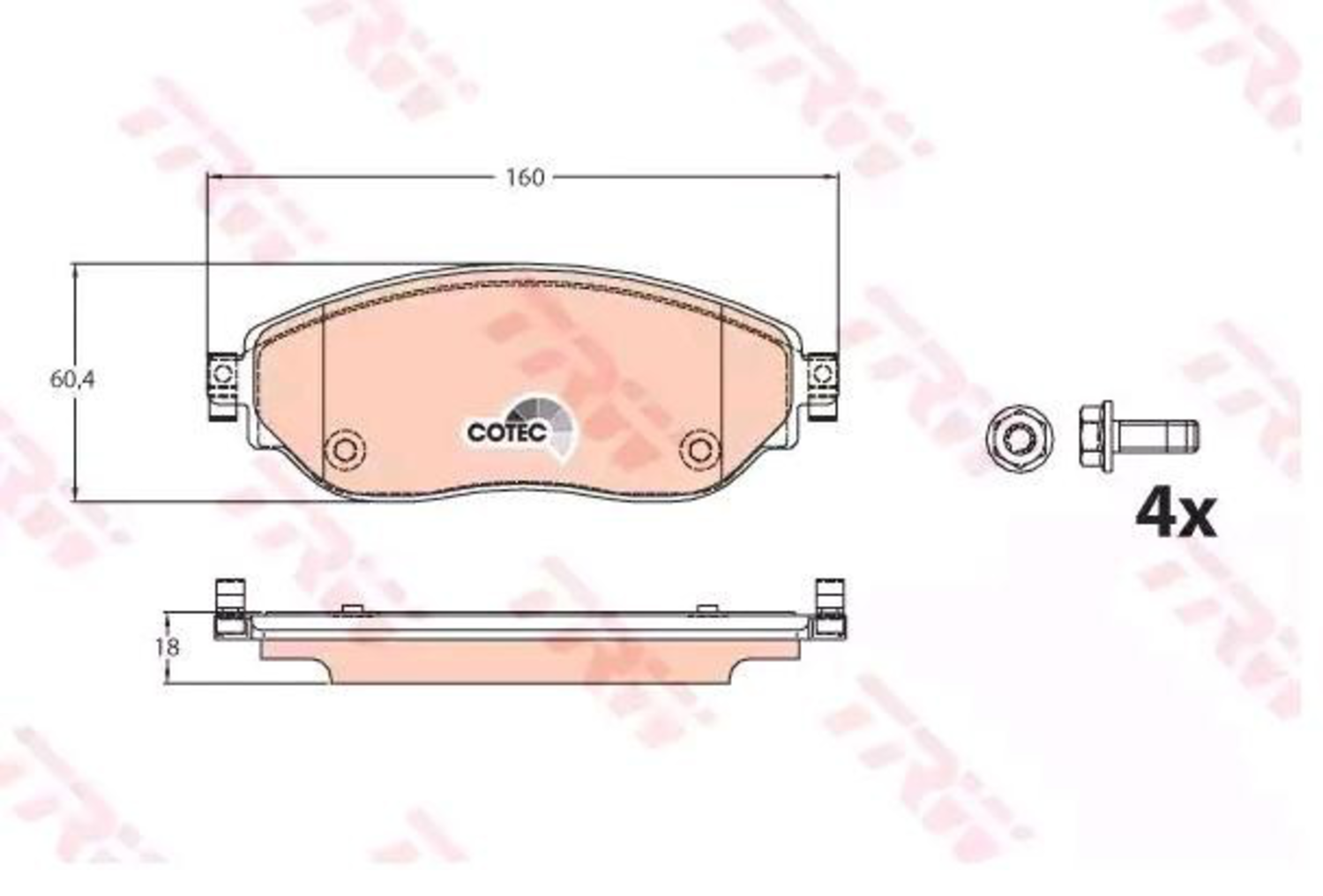 SKIVVBROMSBELÄGGSATS TRW