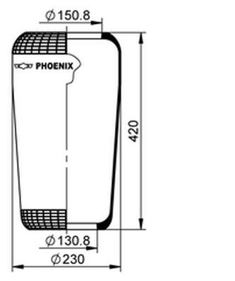 LUFTBÄLG PHOENIX (ENDAST BÄLGGUMMI)