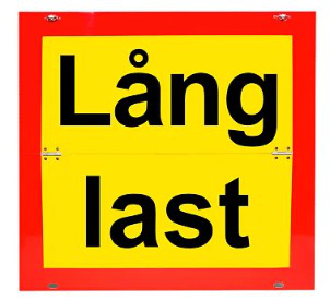 VARNINGSSKYLT LÅNG LAST