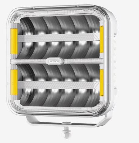 Ozz Sqr 9" Extraljus Med Dynamiskt Positionsljus, Varningslj