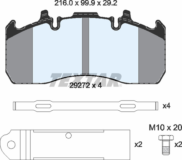 SKIVBROMSBELÄGGSATS TEXTAR