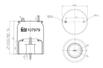 LUFTFJÄDERBÄLG  Med stålkolv och kolvstång