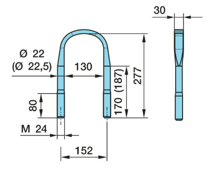 FJÄDERKRAMPA M24x277x152