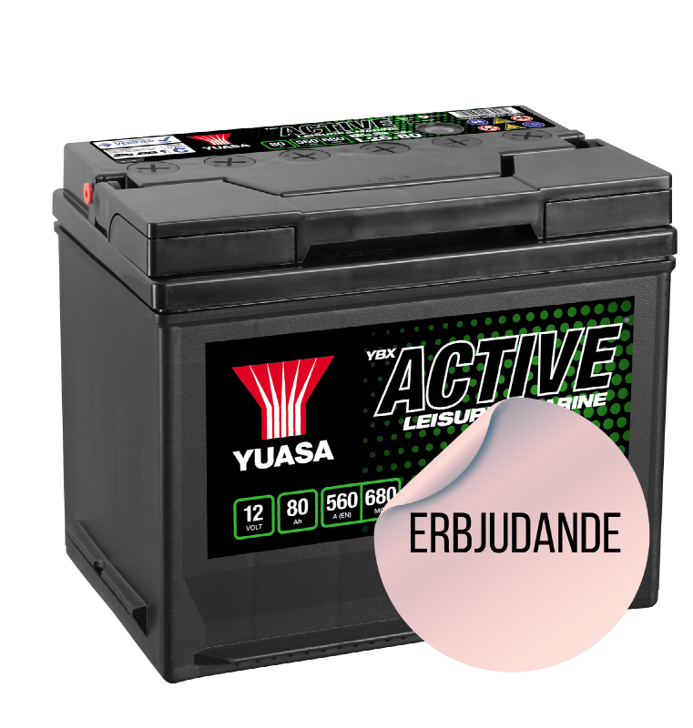 STARTBATTERI FRITID YUASA 560 A / 80 Ah