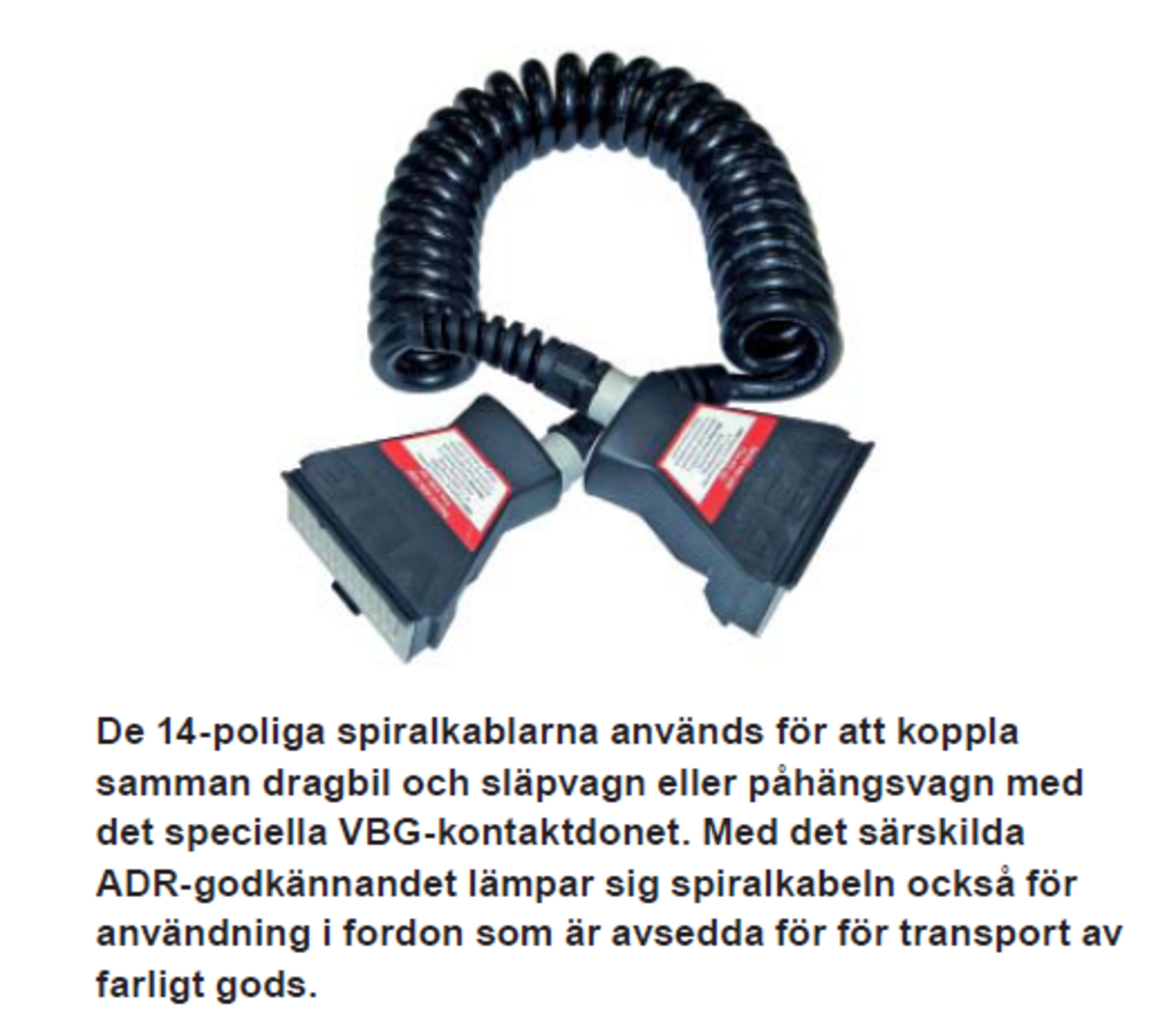 Spiralkabel komplett 14-14 Pol