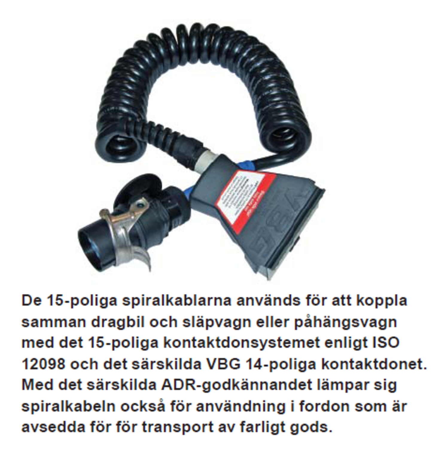 Spiralkabel komplett 14-15 Pol