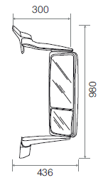 BACKSPEGEL KOMPLETT HÖGER