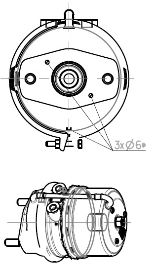 FJÄDERBROMSCYLINDER T24/16