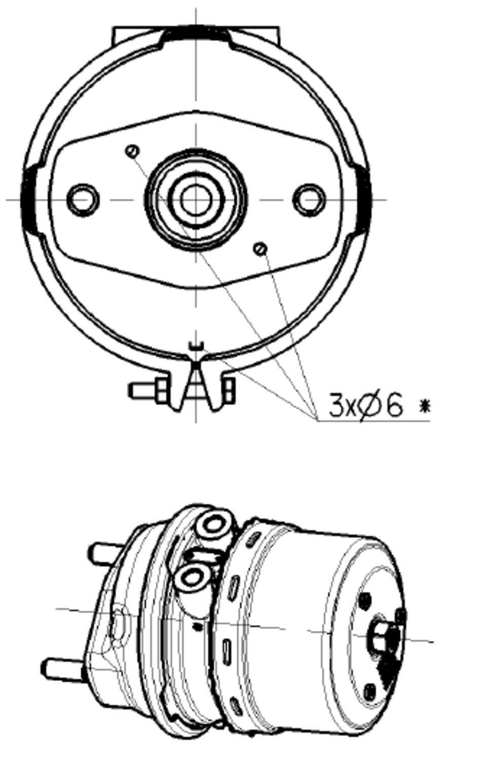 FJÄDERBROMSCYLINDER H