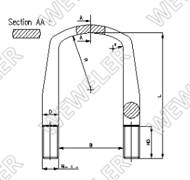 FJÄDERKRAMPA AL2 M22x289x150